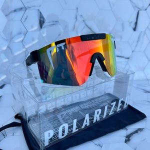 Pit Viper Polarized Sunglasses Matte Black Sport Goggles